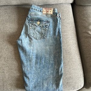 True Religion Light Blue Straight Leg Jeans